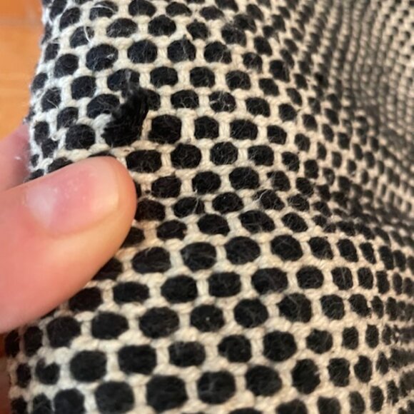 Abercrombie & Fitch Black Textured Cotton Fully Lined Beach Tote Bag - Picture 6 of 6